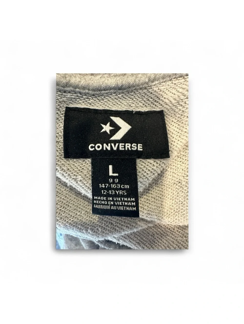 Converse Gray Hoodie with Graphic Print Gray Orange Sweatshirts & Hoodies Size L